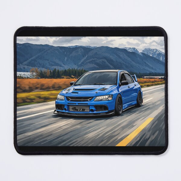Item preview, Blue Mitsubishi Evo 9 Lake Run designed and sold by TheMitsuGuy.