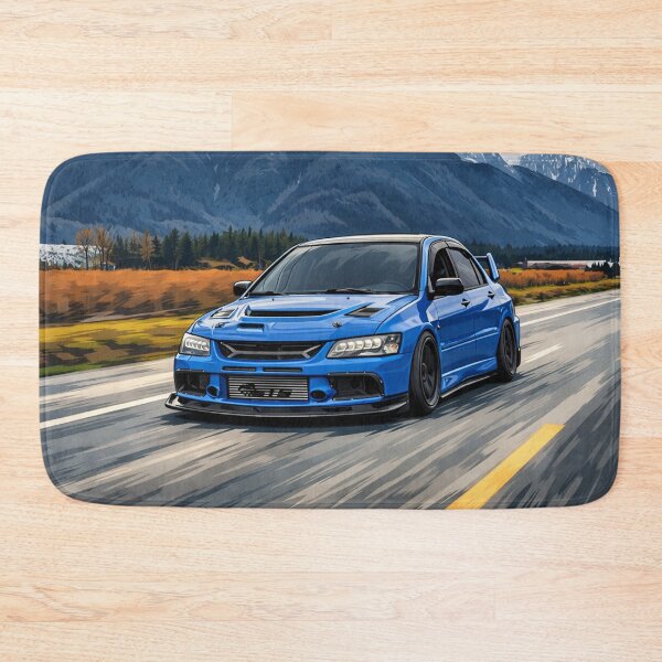 Item preview, Blue Mitsubishi Evo 9 Lake Run designed and sold by TheMitsuGuy.