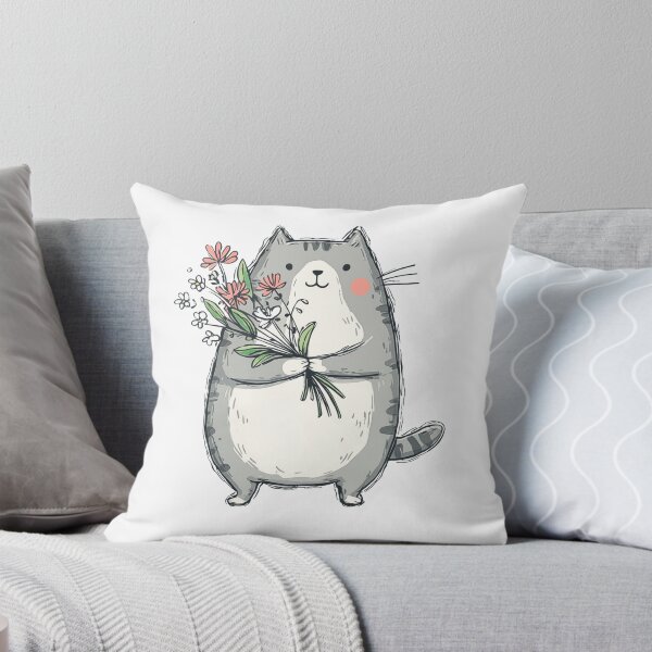 Item preview, A cat with flowers designed and sold by Baart72.