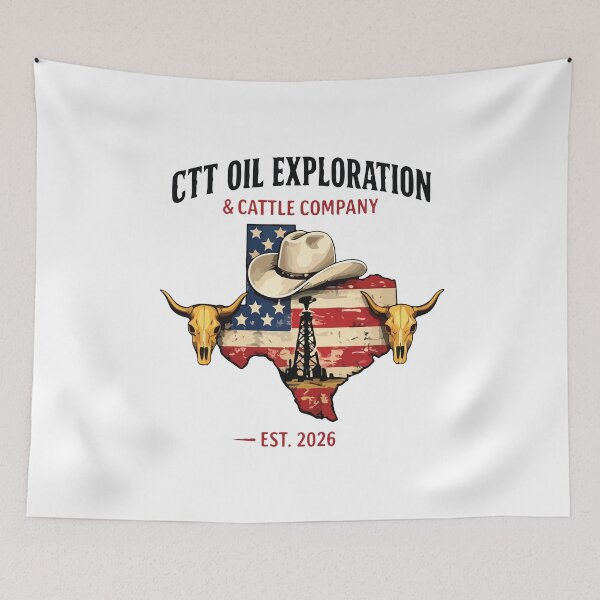 Item preview, Texas Oilfield & Cattle Company Western Patriotic Design designed and sold by kiralynstration.