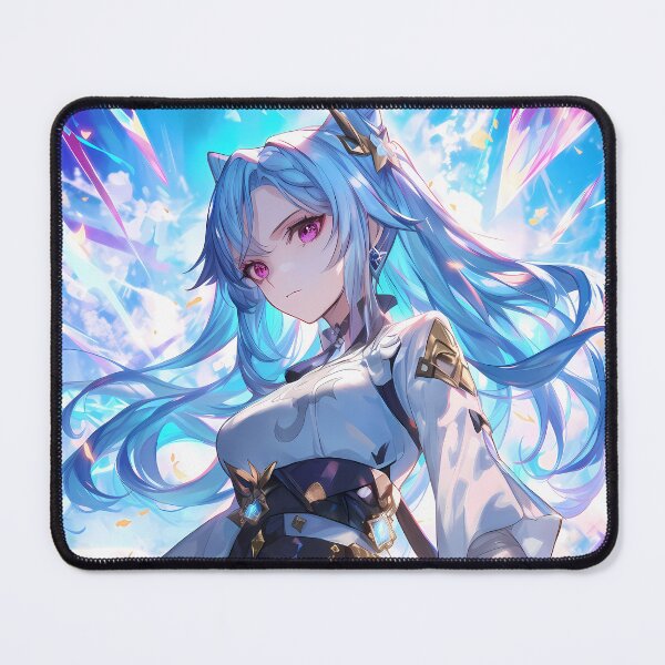 Item preview, Keqing Genshin Impact Mystic Light Blue Hair Waifu designed and sold by Spraykart.