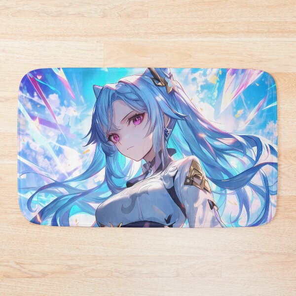 Item preview, Keqing Genshin Impact Mystic Light Blue Hair Waifu designed and sold by Spraykart.