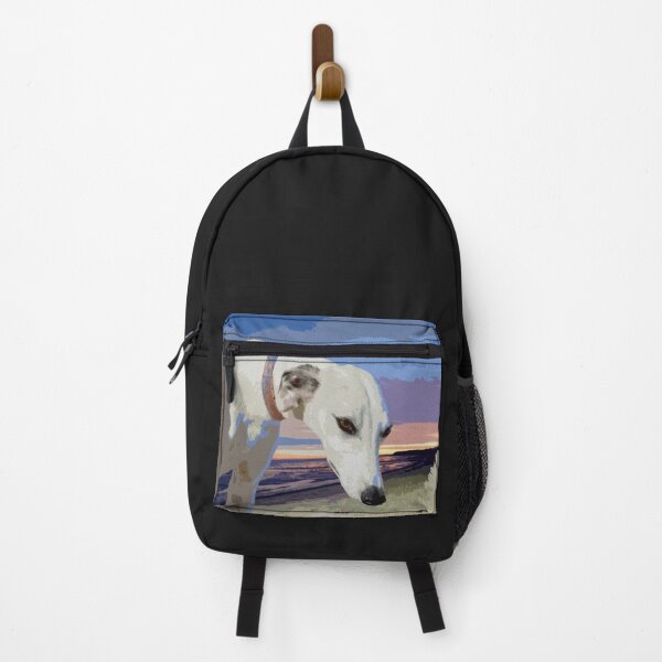 Item preview, White Greyhound On Beach Oil Paint, designed and sold by A-Work-Of-Art.