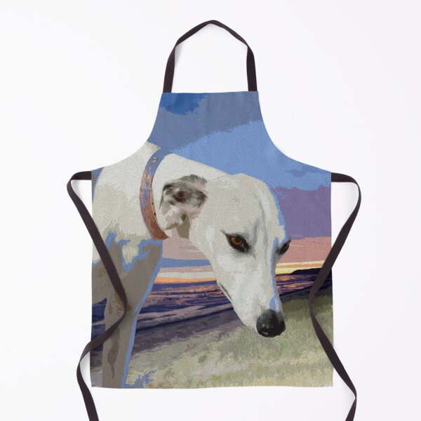 Item preview, White Greyhound On Beach Oil Paint, designed and sold by A-Work-Of-Art.