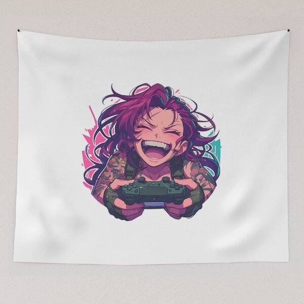 Item preview, Revy Black Lagoon Anime Girl Cute Chibi Playing Video Game designed and sold by earlobejerk.
