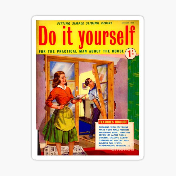 "DO IT yourself " Sticker for Sale by Mabbattart Redbubble