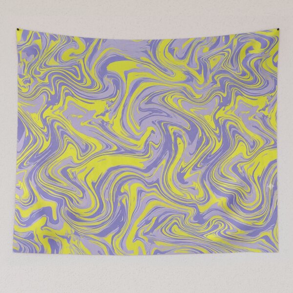 Item preview, Electric Lavender Swirl: Neon Marble Abstract designed and sold by SmashedApples.