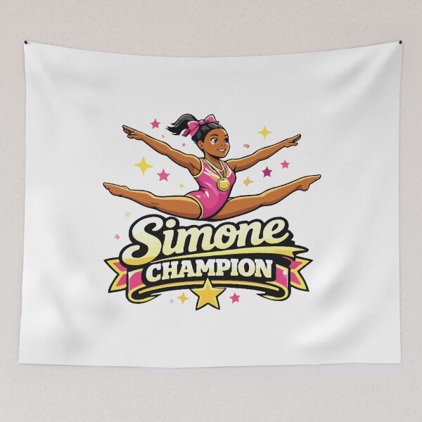 Item preview, Simone Champion Gymnastics Girl Gold Medal Design designed and sold by kiralynstration.