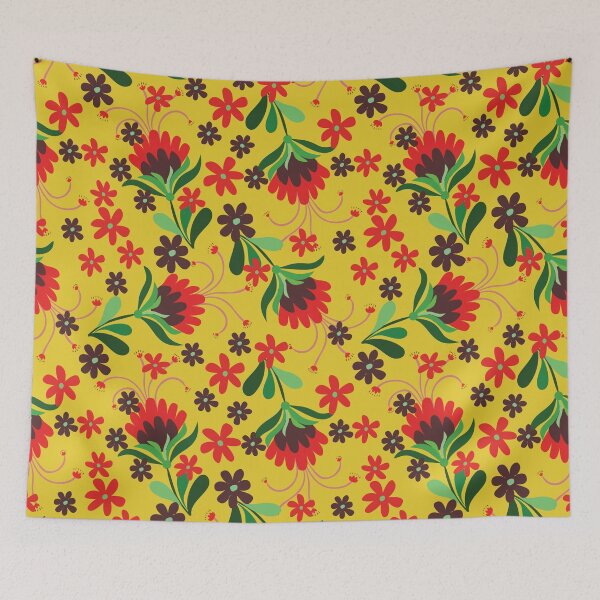 Item preview, Retro Folk Floral Seamless Pattern designed and sold by PowerAntShop.