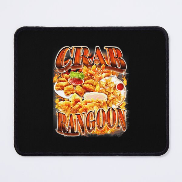Item preview, Crab Rangoon Funny Food Parody Retro Flame Style designed and sold by tadmercado.