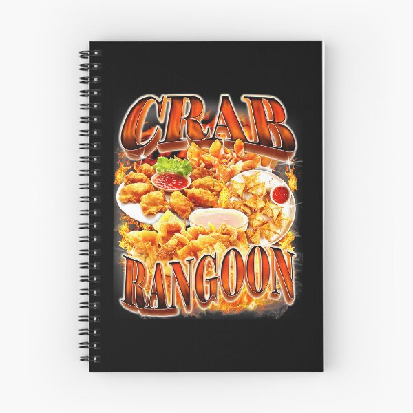 Item preview, Crab Rangoon Funny Food Parody Retro Flame Style designed and sold by tadmercado.