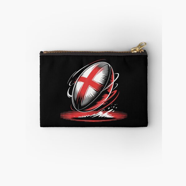 Item preview, England Rugby Ball Red Cross Dynamic Brush  designed and sold by GabrieSketcham.