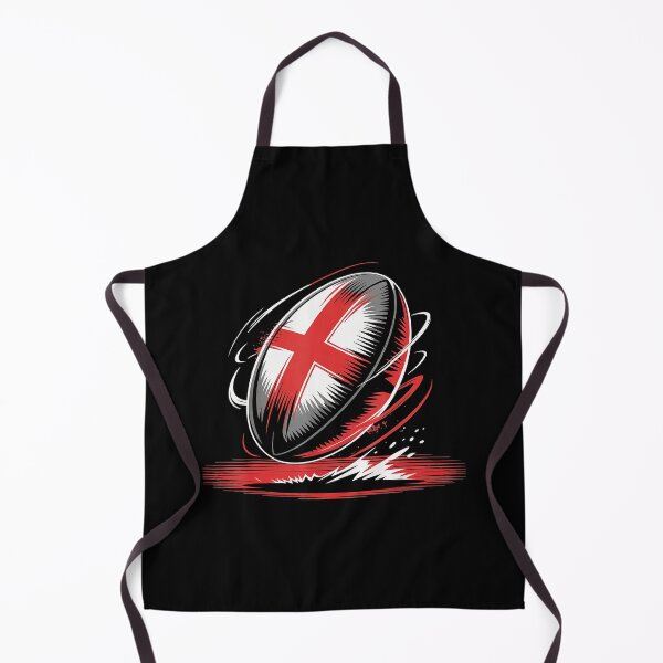 Item preview, England Rugby Ball Red Cross Dynamic Brush designed and sold by GabrieSketcham.