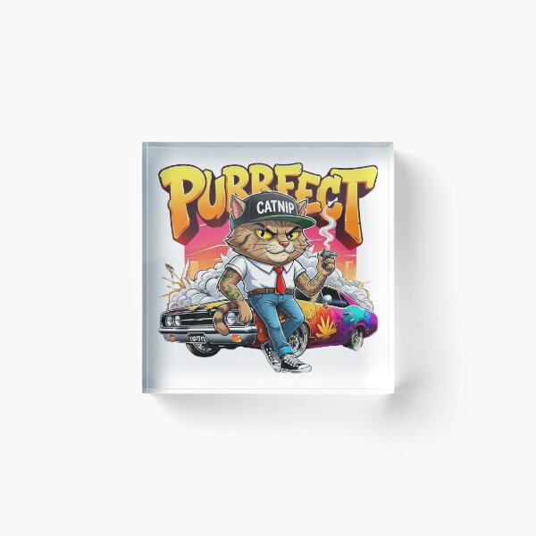 Item preview, Gangsta Cat Muscle Car Purrfect Streetwear Art designed and sold by WelLarsDigitals.