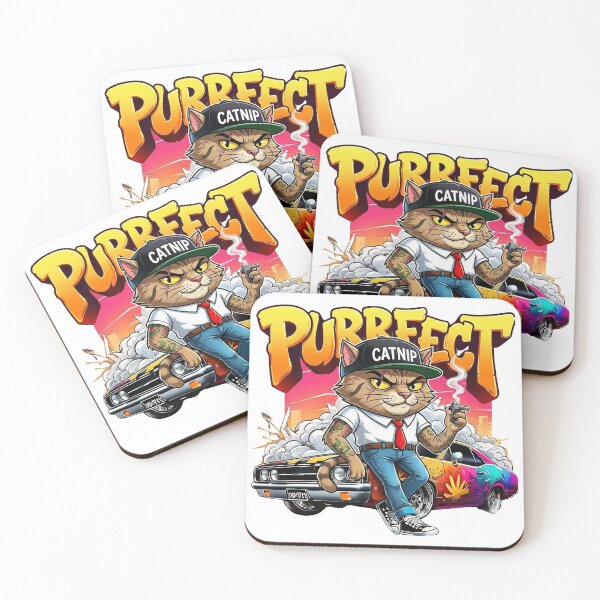 Item preview, Gangsta Cat Muscle Car Purrfect Streetwear Art designed and sold by WelLarsDigitals.