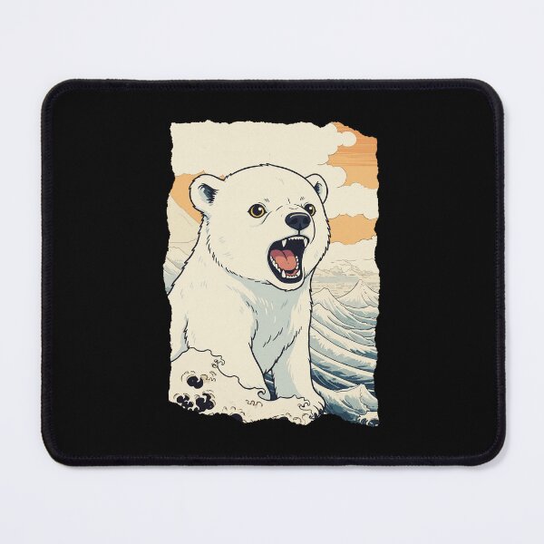 Item preview, Polar Bear Great Wave Japanese Style Vintage Illustration designed and sold by JEFDodsonArt.