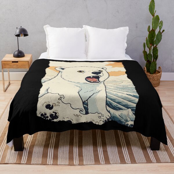 Item preview, Polar Bear Great Wave Japanese Style Vintage Illustration designed and sold by JEFDodsonArt.
