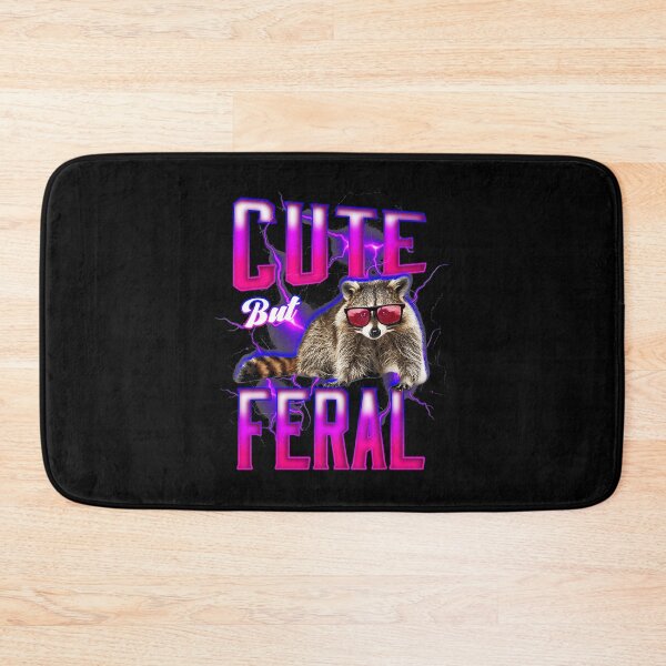 Item preview, Cute But Feral Funny Raccoon Retro Meme Style  designed and sold by tadmercado.