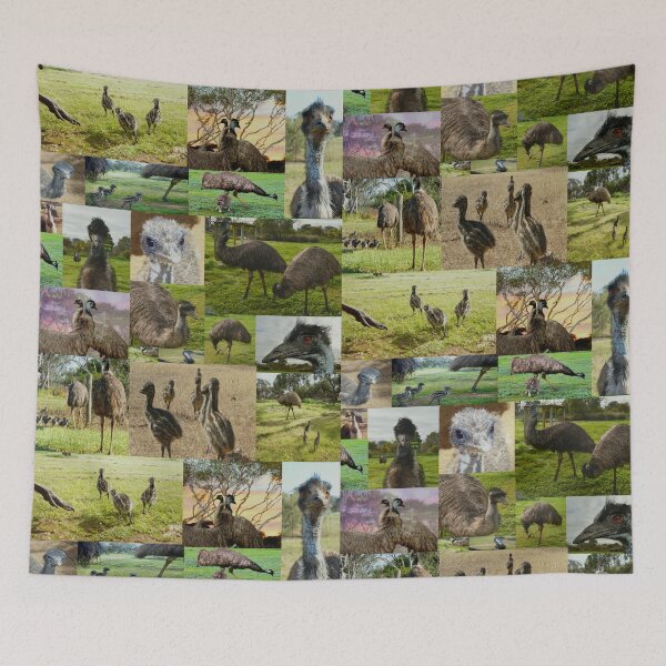Item preview, Australian Emus And Chicks Photo Collage, designed and sold by A-Work-Of-Art.