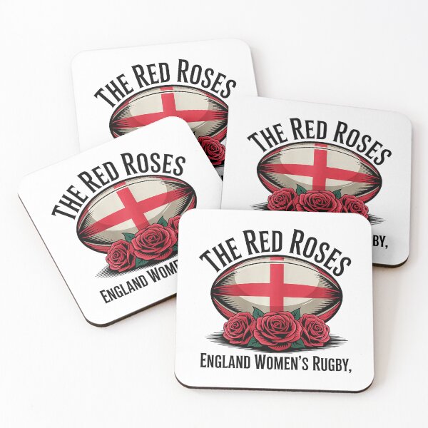 Item preview, The Red Roses England Women’s Rugby Floral Emblem designed and sold by GabrieSketcham.