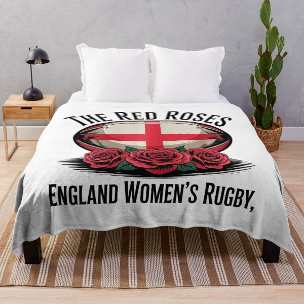Item preview, The Red Roses England Women’s Rugby Floral Emblem designed and sold by GabrieSketcham.