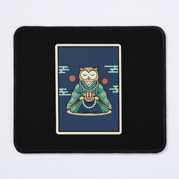 Item preview, Zen Owl Monk Japanese Style Meditation Illustration designed and sold by JordynLadukeg65.
