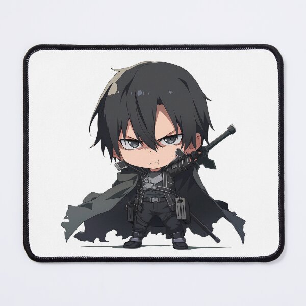 Item preview, Kirito Sword Art Online Anime Chibi Kawaii Angry Black Sword Hero designed and sold by 108Recordings.