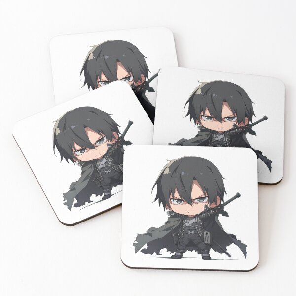 Item preview, Kirito Sword Art Online Anime Chibi Kawaii Angry Black Sword Hero designed and sold by 108Recordings.