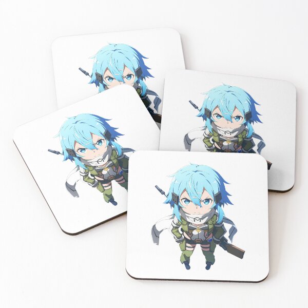 Item preview, Sinon Sword Art Online Anime Girl Chibi Kawaii Angry Blue Hair Sniper designed and sold by 108Recordings.