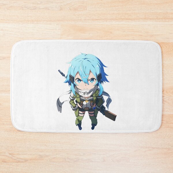 Item preview, Sinon Sword Art Online Anime Girl Chibi Kawaii Angry Blue Hair Sniper designed and sold by 108Recordings.
