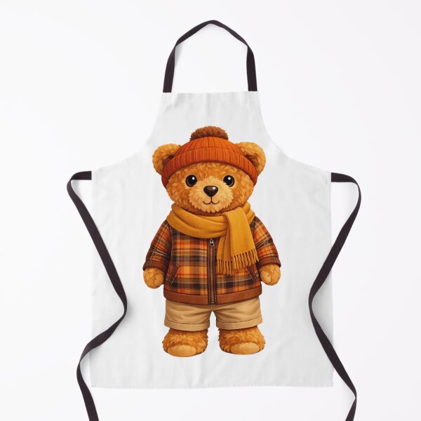 Item preview, Cozy Autumn Teddy Bear with Scarf and Beanie - Fall Aesthetic ? designed and sold by CuteBear87.