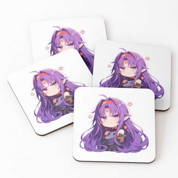 Item preview, Yuuki Sword Art Online Anime Girl Chibi Kawaii Angry Purple Eyes Elf Warrior designed and sold by 108Recordings.