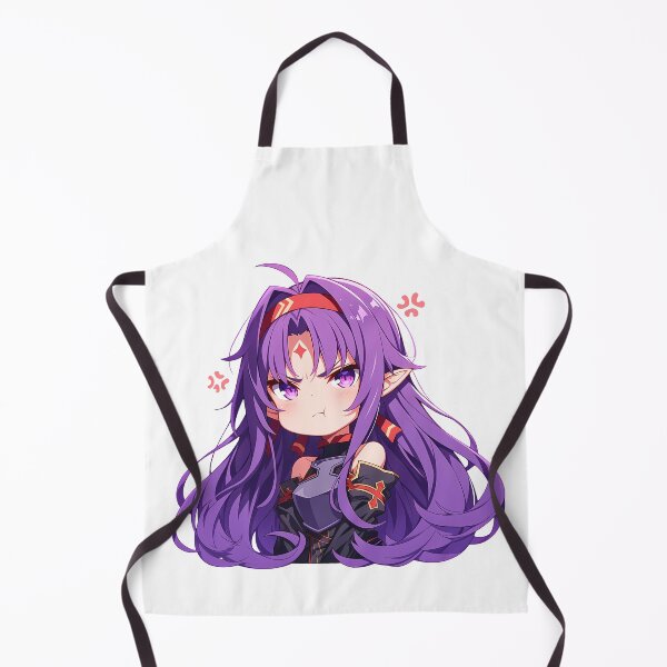 Item preview, Yuuki Sword Art Online Anime Girl Chibi Kawaii Angry Purple Eyes Elf Warrior designed and sold by 108Recordings.
