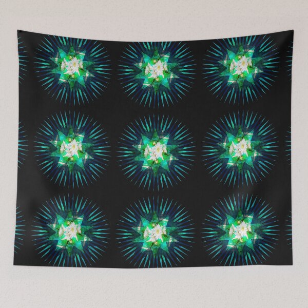Item preview, White Cactus Flower Kaleidoscope Star,  designed and sold by A-Work-Of-Art.