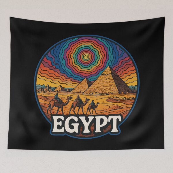 Item preview, Egypt Piramids Trippy Art Travel designed and sold by TomFrontierArt.