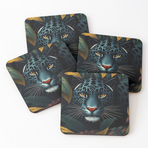 Item preview, Midnight Blue Leopard Jungle Portrait designed and sold by StSDigs.