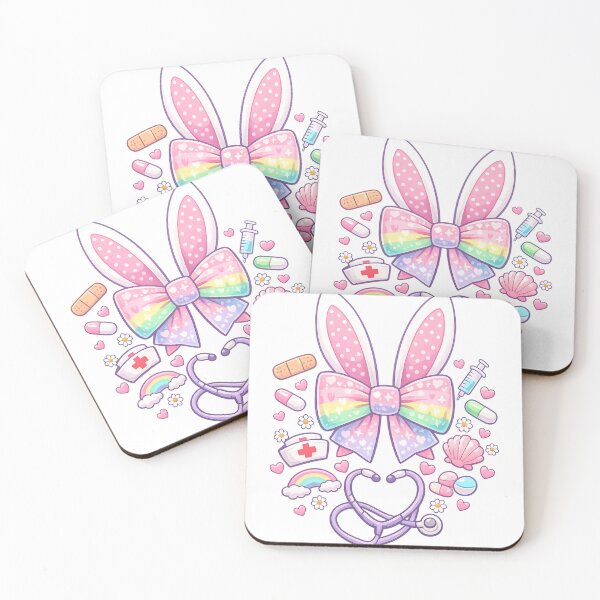 Item preview, Cute Nurse Easter Coquette Stethoscope Bow designed and sold by Pawsome Quotes.