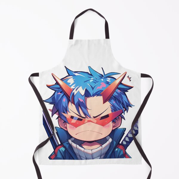 Item preview, Kamina Gurren Lagann Anime Chibi Kawaii Angry Blue Hair Warrior Glasses designed and sold by 108Recordings.
