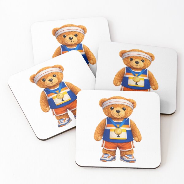 Item preview, Cute Champion Marathon Runner Teddy Bear with Gold Medal ? designed and sold by CuteBear87.