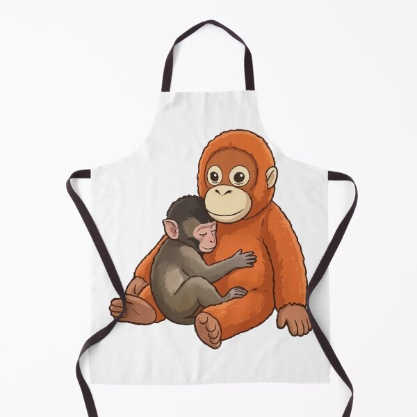 Item preview, Viral Monkey Hugging Orangutan Plushie Cute Meme designed and sold by PixelWaveBD.