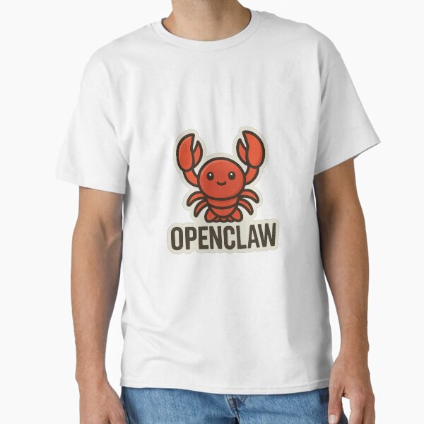 OpenClaw inspired cute Clawdbot Open Source Artificial Intelligence Art Design Classic T-Shirt