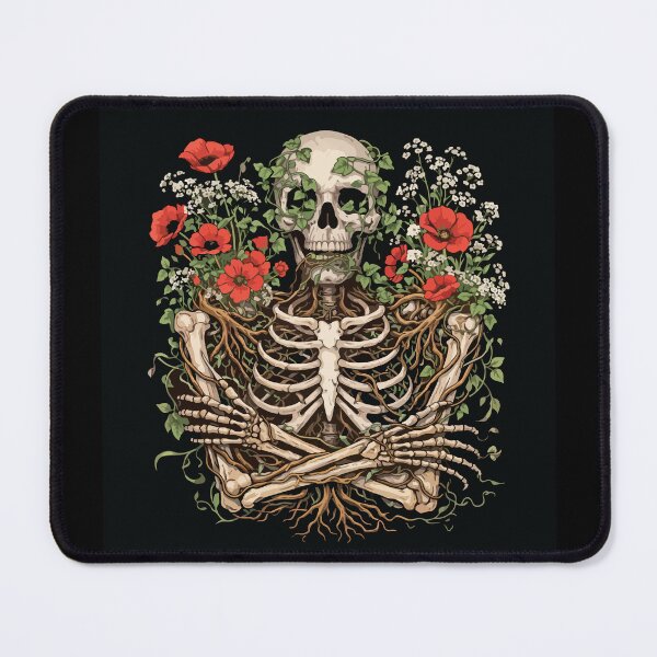 Item preview, Botanical Rebirth Skeleton with Poppies and Ivy designed and sold by BrownHorse90s.