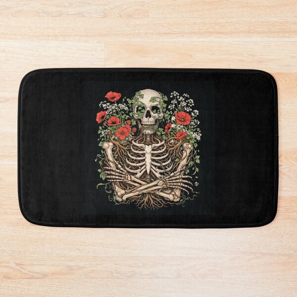 Item preview, Botanical Rebirth Skeleton with Poppies and Ivy designed and sold by BrownHorse90s.
