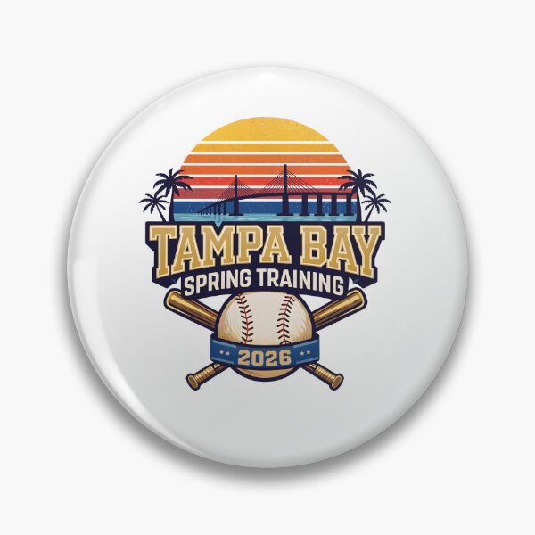 Item preview, Tampa Bay Spring Training Baseball 2026 Vintage Sunset Vacation designed and sold by clarabersetart.
