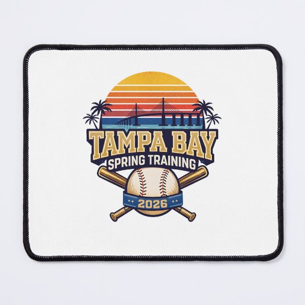 Item preview, Tampa Bay Spring Training Baseball 2026 Vintage Sunset Vacation designed and sold by clarabersetart.