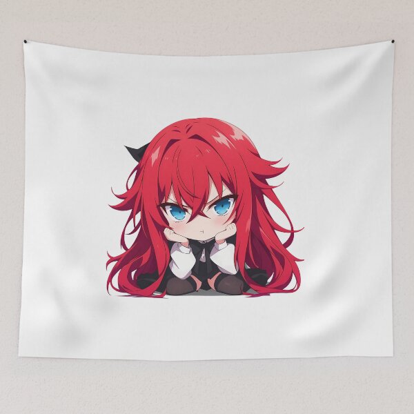 Item preview, Rias Gremory High School Dxd Anime Girl Chibi Kawaii Angry Red Hair Beauty designed and sold by 108Recordings.