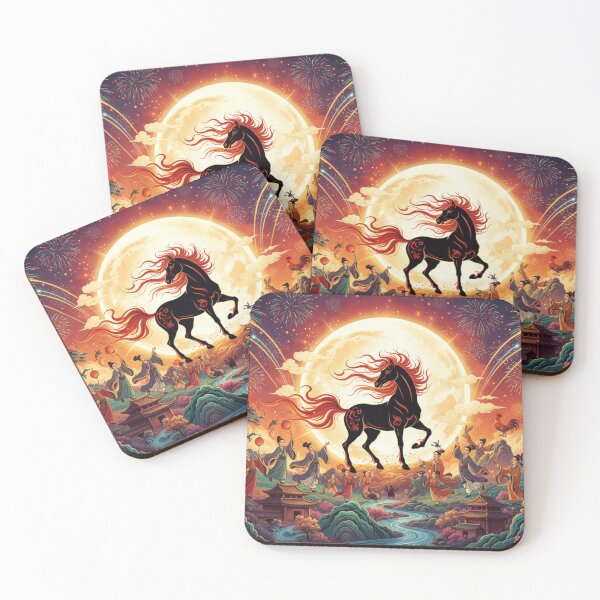 Item preview, Fire horse in the moonlight designed and sold by Sigtrix.