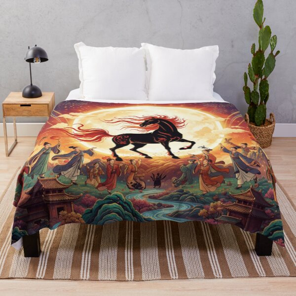 Item preview, Fire horse in the moonlight designed and sold by Sigtrix.
