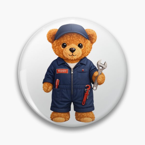 Item preview, Cute Mechanic Teddy Bear with Wrench - Handyman Gift ? designed and sold by CuteBear87.