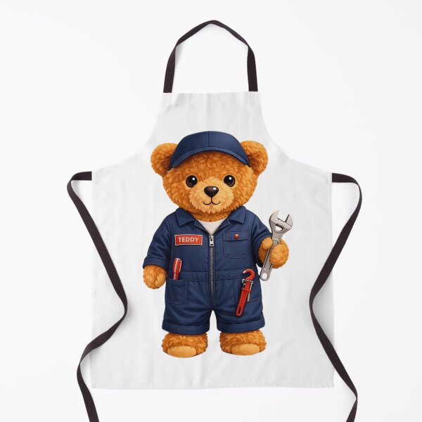 Item preview, Cute Mechanic Teddy Bear with Wrench - Handyman Gift ? designed and sold by CuteBear87.